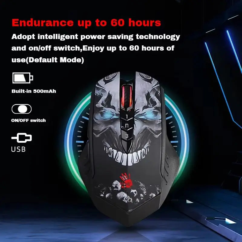 Bloody R80 Plus 2.4G Wireless Bluetooth Gaming Esports Mouse Dpi Adjustable Lol Gaming Laptop Pc Computer Game Mouse Boys Gift
