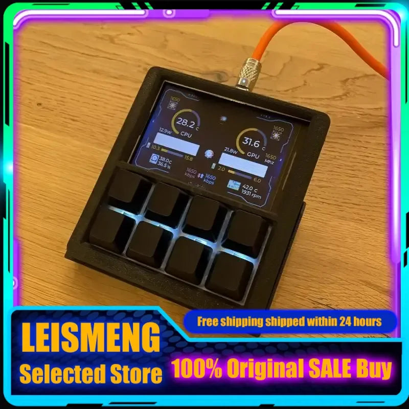 NEW Designer Shortcut Keyboard Programmable With Screen RGB Streamdeck Desktop Smart Console USB Sub-Screen Tablet Laptop Office