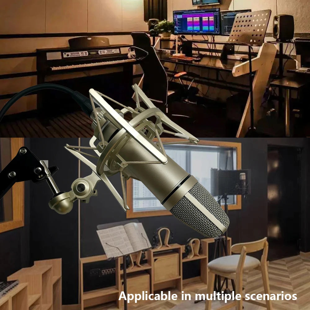 Condenser Microphone Professional Mic Recording Studio Sound For PC Computer Laptop Wired Karaoke Stand Mikrofon Audio Sing Mike