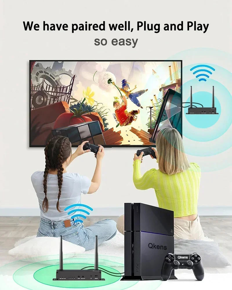 Wireless KVM Extender HDMI Video Transmitter and Receiver 1080p 180M Support USB Mouse Keyboard Camera Laptop PC To TV Monitor