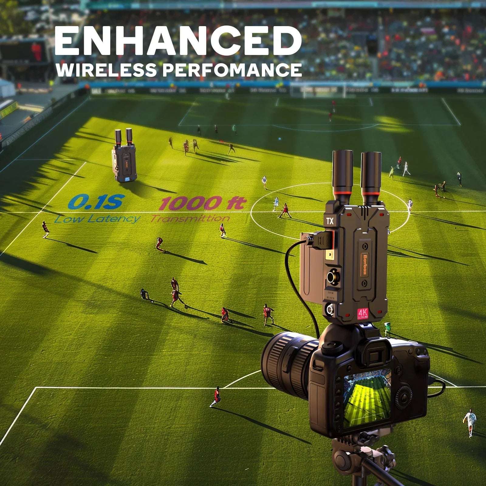 4K Wireless HDMI Extender 300M 1080p60 SDI Video Transmitter Receiver Support Battery Camera Live Streaming Laptop PC TV Monitor (Copy)